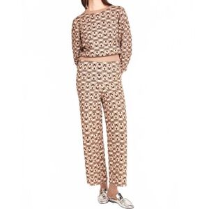 Stylish Brown Patterned Women's Jumpsuit